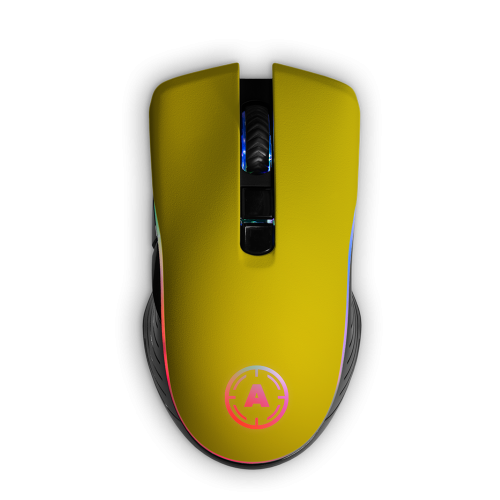 Aim Yellow Matt RGB Mouse