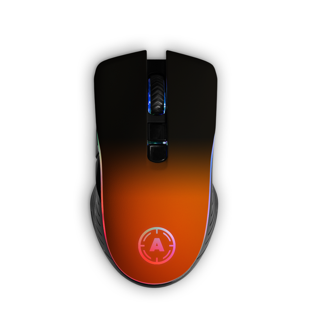 Aim Neon Orange Shadow RGB Mouse