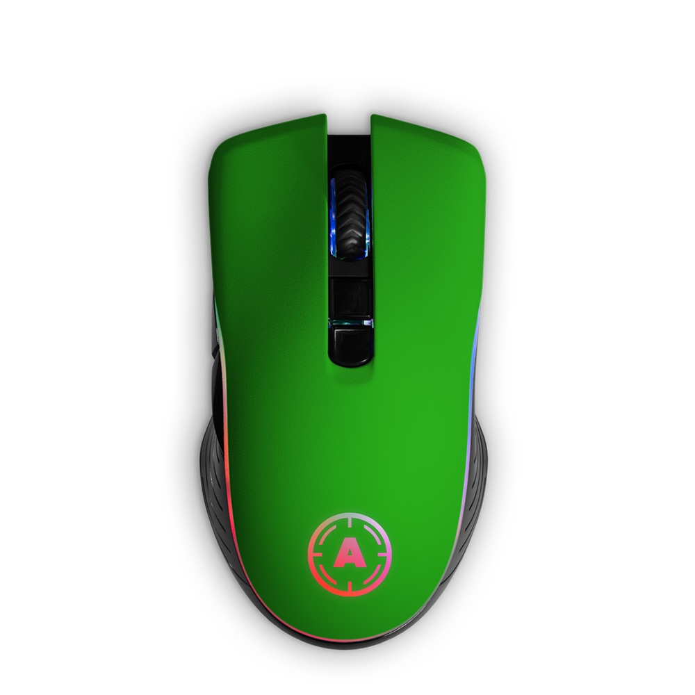 Aim Green Soft Touch RGB Mouse