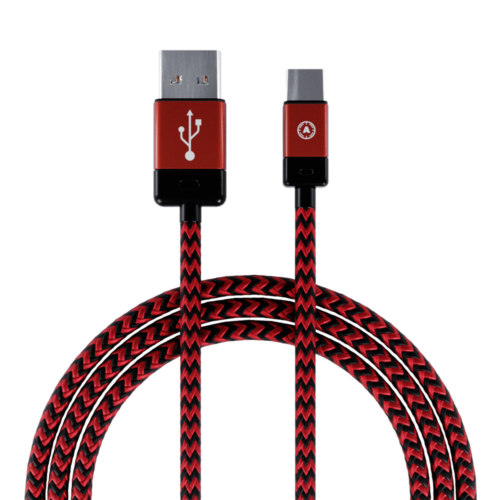 Red Alu AiM USB C Cable - Aimcontrollers