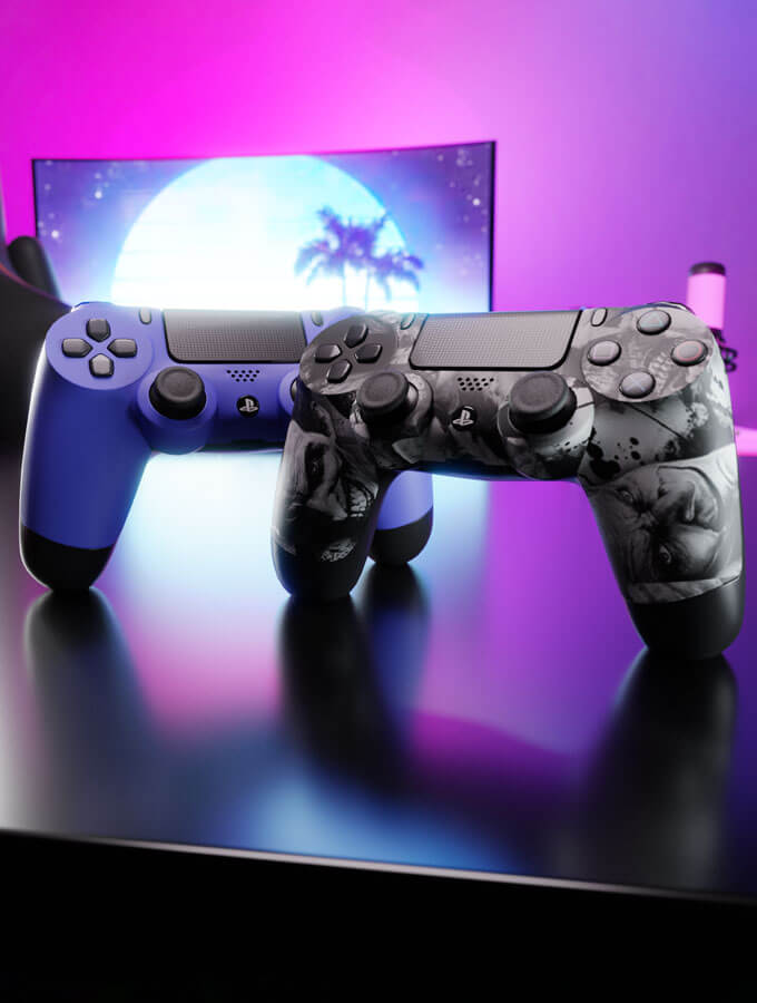 Joker White Fullprint PS5 Aim Controller - Aimcontrollers