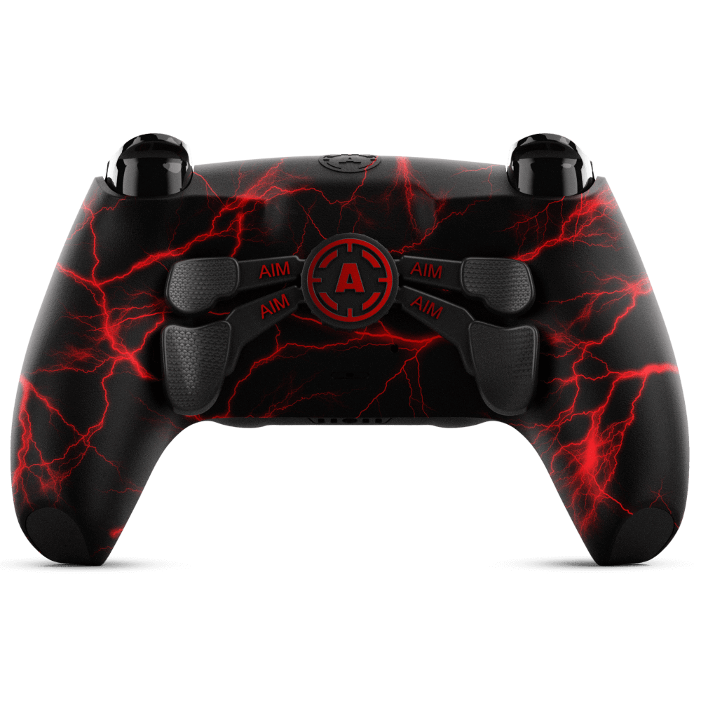 Storm Red Fullprint PS5 Aim Controller - Aimcontrollers
