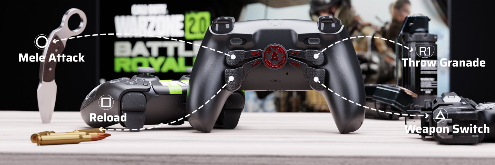 Carbon Fullprint PS5 Aim Controller - Aimcontrollers