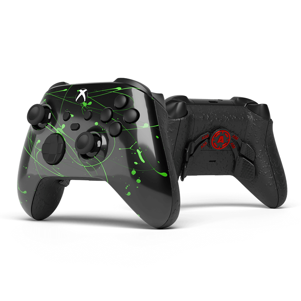 Aim Green Splatter Xbox Series X Controller - Aimcontrollers