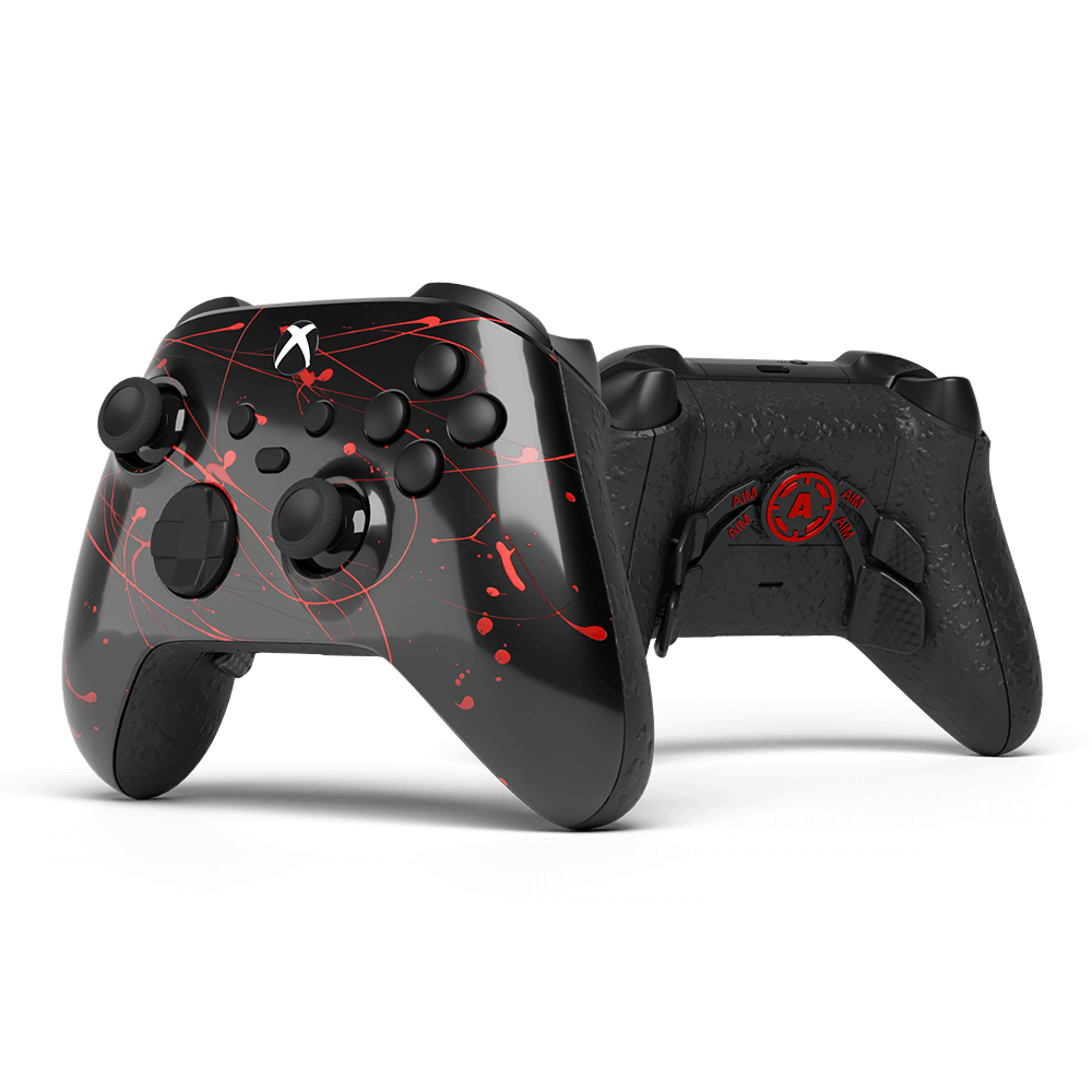 Aim Red Splatter Xbox Series X Controller - Aimcontrollers