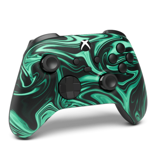 Custom Xbox Series X/S Controller - top Black and Green