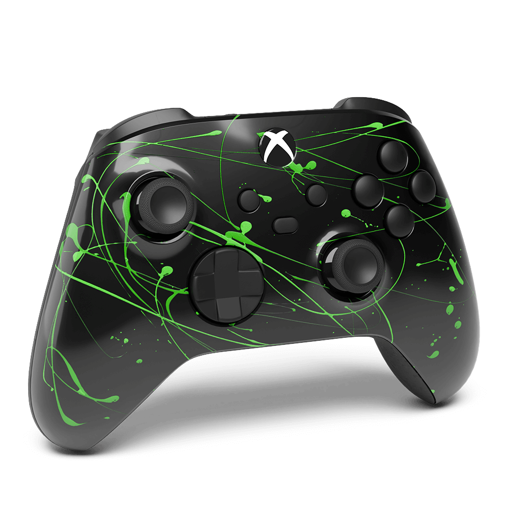 Aim Green Splatter Xbox Series X Controller - Aimcontrollers
