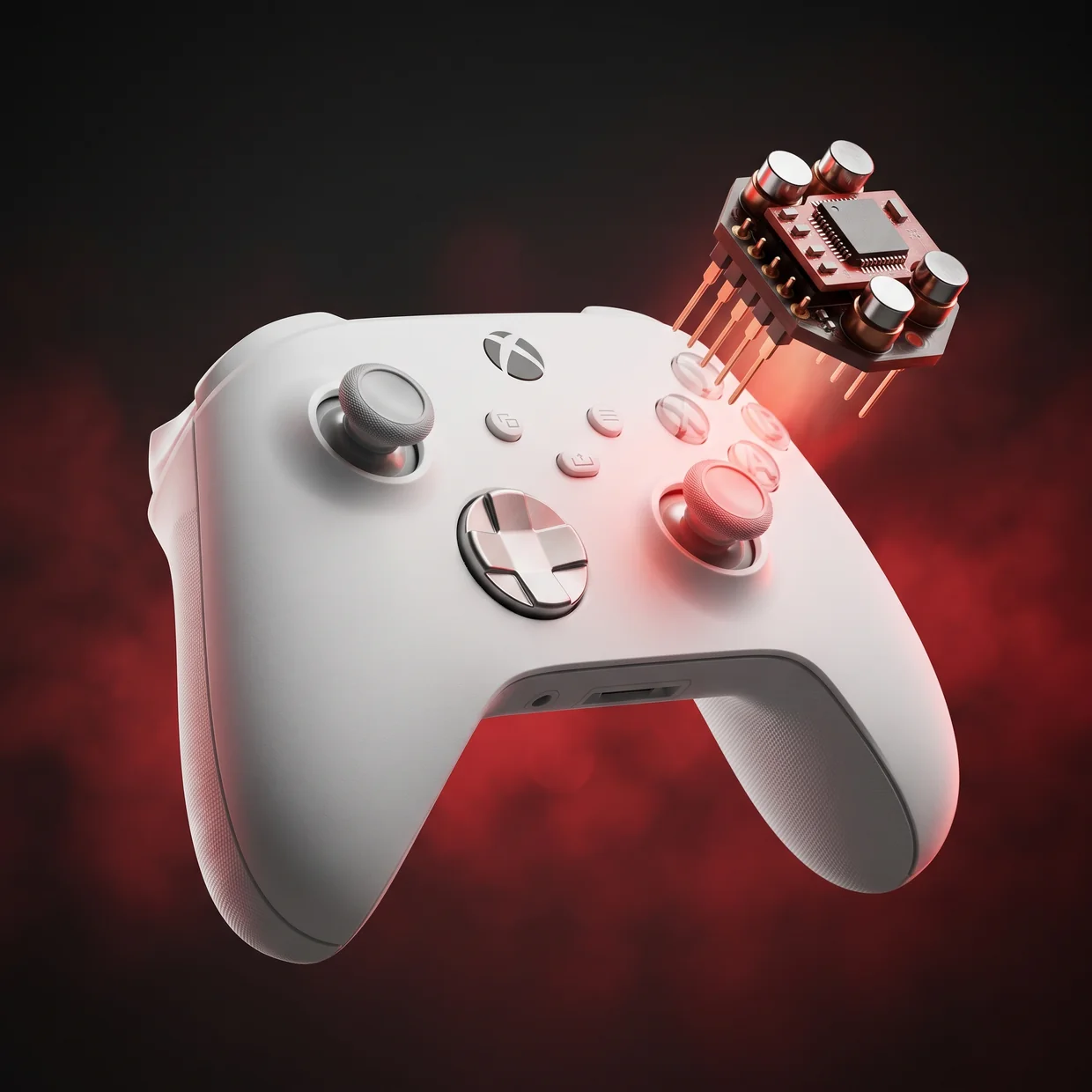 Custom Xbox Series X|S controller with TMR sensor module — drift-free thumbsticks by AimControllers